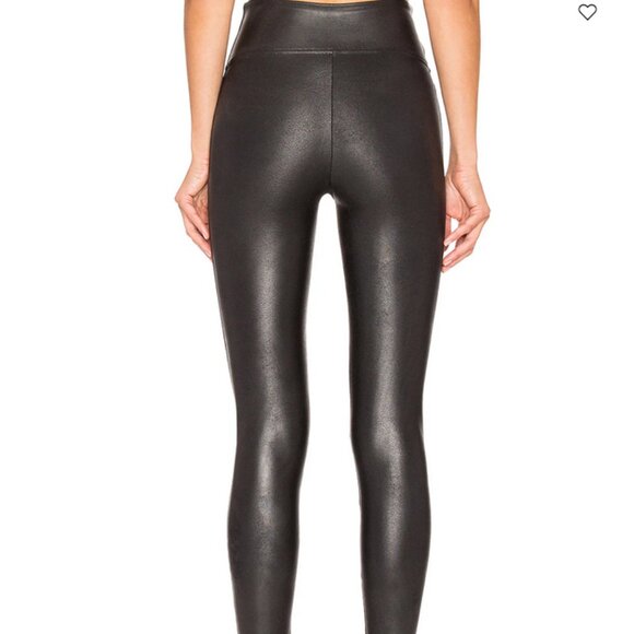 SPANX Faux Metallic Leather Leggings - Picture 2 of 8